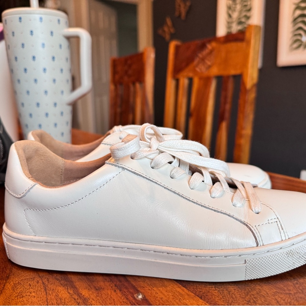 Quince White Leather Low-Top Sneakers